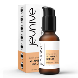 Jeunive Citrus Stem Cells Vitamin C Serum with Anti-Aging Hyaluronic Acid & Citrus Stem Cells | Day and Night Nourishment to Refresh and Even Blemish