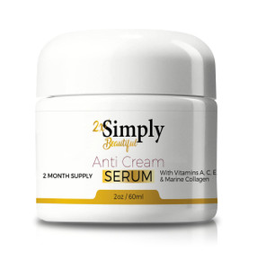 2x Simply Beautiful Anti Aging Cream 2 Month Supply - Promote Youthful Looking Skin with Collagen & Vitamin A, C, & E - Firm & Rejuvenate Skin - Impr