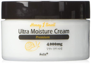 Nella Ultra Moisture Snail Cream, Enriched Snail Extract 4,000 mg and Honey, Korean Beauty, 80 ml