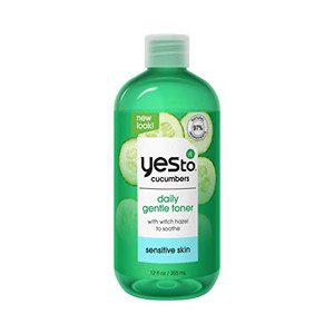 Yes To Cucumbers, Soothing + Calming Toner 12 Fl Oz, Sensitive Skin, Balance Tone, Hydrate, Nourish & Calm Skin Witch Hazel + Aloe Vera, Vegan, 97% N