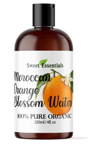 Premium Organic Moroccan Orange Blossom (Neroli) Water | 4oz Imported From Morocco | Food Grade | Packed With Natural Antioxidants | Perfect for Revi