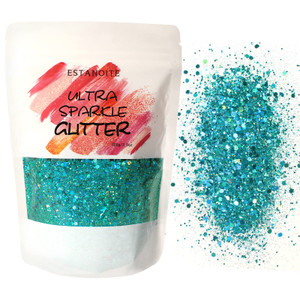 100g Holographic Chunky Glitter, Craft Glitters for Arts & Crafts, Cosmetic Chunky Mixed Glitter, Body Glitter for Makeup, Face, Hair, Lips, Nails, F