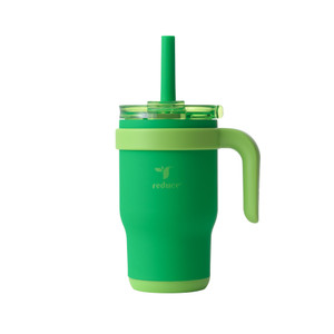 REDUCE 14 Oz Coldee Kids Tumbler with Lid and Straw - Coldee Insulated Travel Mug - Spill-Proof, Sweatproof Stainless Steel, BPA-Free - Includes Hand