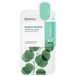 Mediheal Best Korean Sheet Mask - Madecassoside Essential Face Mask 20 Sheets For Sensitive Blemish Prone All Skin Types Hydrating Moisturizing Calmi