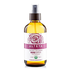 Alteya Organics Rose Water USDA Certified Organic Facial Toner, 8 Fl Oz/240mL Pure Bulgarian Rosa Damascena Flower Water, Award-Winning Moisturizer A