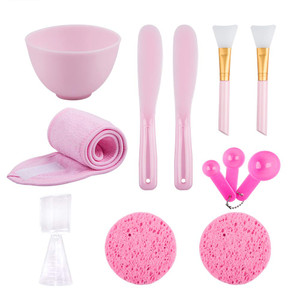 Sonku Facemask Mixing Bowl Set, Silicone DIY Face Mask Tool Kit with Facial Mask Bowl,Silicone Brush,Spatula,Measuring Spoons,Measuring Cup,Sponge,Ma