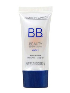Sassy and Chic B.B. Cream, Multi action Skincare plus Makeup (Dark 1)
