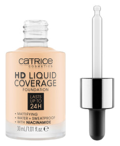 Catrice | HD Liquid Coverage Foundation | Flawless, High Coverage | Vegan & Cruelty Free (002 | Porcelain Beige)