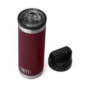 YETI Rambler 18 oz Bottle, Leakproof, Vacuum Insulated, Stainless Steel with Chug Cap, Wild Vine Red