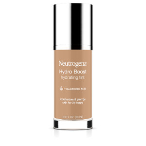 Neutrogena Hydro Boost Hydrating Tint Foundation Makeup for Dry Skin, with Hyaluronic Acid, Lightweight Oil-Free Water Gel, Non-Comedogenic, 60 Natur