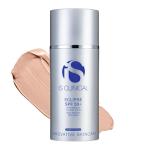 iS CLINICAL Eclipse SPF 50+ Sunscreen, Zinc Oxide tinted beige sunscreen, ultra sheer non-greasy matte finish sun cream for face