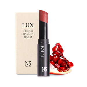 NS BEAUTY Lux Triple Lip Cure Balm (0.17 oz) (MUSE (Rose Coral)) 4 million units sold in Korea, Natural Tinted Korean Lip Balm, Petroleum/Paraben Fre