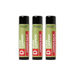 Duke Cannon Balm Tactical Lip Balm 3-Pack with SPF 15, 0.56oz  Premium Lip Protector with Organic Ingredients, Fresh Mint Flavor, Natural Beeswax, C