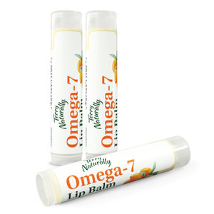 Terry Naturally Omega 7 Lip Balm - Hydrating Lip Care for Dry & Cracked Lips - Moisturizing Lip Balm with Organic Beeswax & Coconut Oil - Sea Bucktho