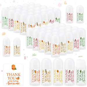 Swiffen 50 Pcs Valentines Day Mini Lip Balm Gifts Bulk Thank You Gifts Mini Lip Balm Pack Moisturizer Assorted Flavors Care Products for Teacher Baby