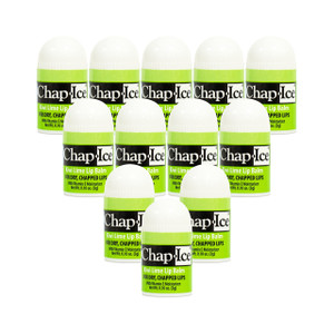 Chap-Ice® | 12-Count Mini Kiwi Lime Lip Balm | Lip Balm Pack Fortified with Vitamin E for Dry, Cracked Lips | Made in USA