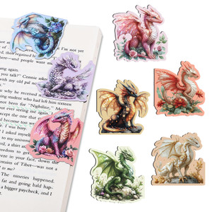 8pcs Magnetic Bookmarks, Cool Dragon Book Marks Clips Fantasy Bookmark for Kids Men Boys Book Lovers Office School Supplies