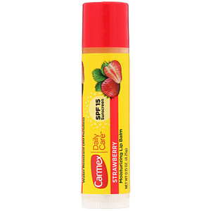 Carmex Cold Sore Relievers Carmex Daily Care Moisturizing Lip Balm Strawberry Spf 15, 0.15 Oz