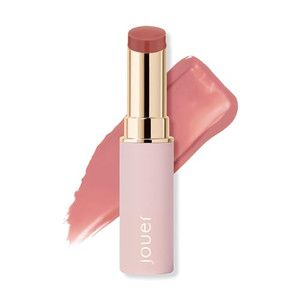 Jouer Essential Lip Enhancer Shine Balm - Enhancing Tinted Lip Balm - Moisturize, Plump, & Nourishing Lip Care - Jojoba Seed Oil and Maxi Lip Formula