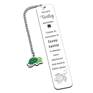 Popular Gifts for College Boys Girls Kids Bulk, Turtle Gifts for Turtle Lovers, You are Turtley Awesome Turtle Bookmarks, Good Luck Gift for Girls, C