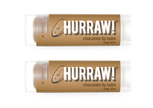 Hurraw! Chocolate Lip Balm, 2 Pack: Organic, Certified Vegan, Cruelty and Gluten Free. Non-GMO, 100% Natural Ingredients. Bee, Shea, Soy and Palm Fre