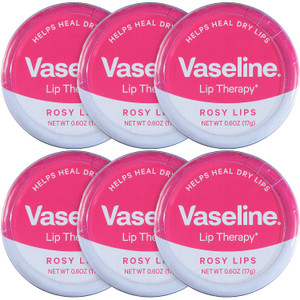 Vaseline Lip Therapy Lip Balm Tin Rosy Lips 0.6 oz 6 Count