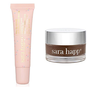 Sara Happ Sweet Glow and Go: Confetti Cake Lip Scrub Exfoliator + Vanilla Bean Lip Scrub DuoExfoliating Lip Treatment, Moisturizer for Dry and Flaky