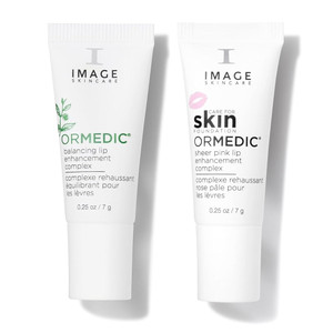 IMAGE Skincare, Ormedic pH Balancing Lip Enhancement Complex, with Avocado Oil & Vitamin E for Deep Hydration, Clear & Seer Pink, Set of 2