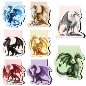 Cute Dragon Magnetic Bookmarks: 8 Pcs Winged Dragon Bookmark Clips, Book Mark for Reading Men Women, Halloween Birthday Gifts, Back to School Office