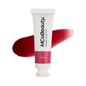 MCoBeauty - Cheek and Lip Tint - Gel-Cream Formula for Buildable Color - Multi-Use Tint for Lips and Cheeks - Dusk, Cherry Red Shade - Tinta para Lab