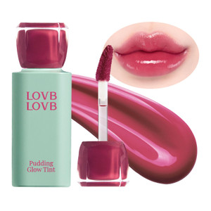 LOVB LOVB Pudding Glow Korean Lip Tint | Natural Lip Stain | Gloss to Stain | Long-Lasting & Non-Sticky | Lightweight Lip Tint | 0.14 oz. (02 ENDING