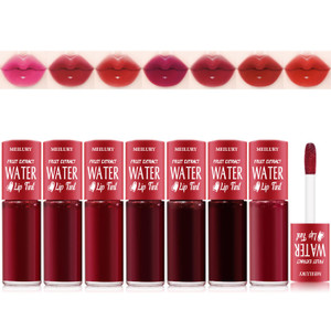 7 Colors Lip Tint Stain Set, Watery Lip Stain Mini Liquid Matte Lipstick, Multi-use Lip Cheek Tint, Moisturizing Plump Lip Gloss, Lightweight Non-Sti