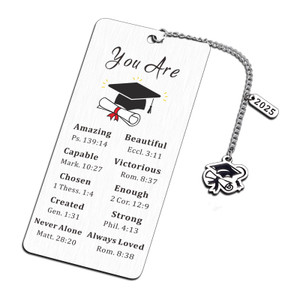 Masters Degree Graduation Gifts Bookmark 2025 Christian Graduation Gifts for Her Him College Boys Girls Guys Class of 2025 School Supplies for Studen