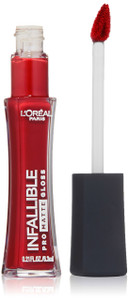 LOréal Paris Cosmetics Paris Infallible Lip Pro Matte Gloss, Shanghai Scarlet, 0.21 fl. oz.