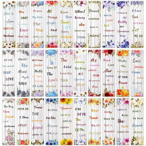 GSCWLD 30 PCS Christian Bookmarks for Women,Warm Floral Themed Bible Verses Book Marker,Inspirational Scripture Book Marks for Reading School Office