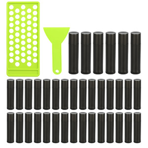 RONRONS Professional Lipsticks Filling Tray Kits, Including 1 Pieces Lip Balms Filling Tray 1 Pieces Spatula and 50 Pieces Empty Lip Balm Tubes with