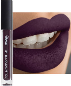 Mynena Deep Plum Purple Matte Liquid Lipstick | Long-Lasting Comfort | Smudge-Proof Transfer-Resistant | Full Coverage Non-Drying | Vegan & Cruelty-F