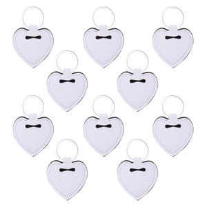 WACAR 10pcs Sublimation Blanks Chapstick Holder Keychains Bulk Lipstick Holder Keychains Chapstick Keyring Holder (White)