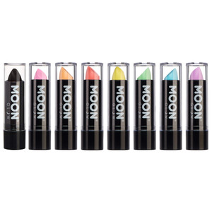 Moon Glow - Blacklight Neon UV Lipstick 0.16oz Pastel Set of 8 colors  Glows brightly under Blacklights/UV Lighting!