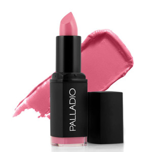 Palladio Herbal Matte Lipstick, Bella Pink, Creamy and Full Coverage Long Lasting, 0.16 Oz