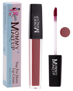 Mommy Makeup Stay Put Matte Lip Cream - Kiss-proof, Transfer-proof, Waterproof, Long Lasting Lipstick - Non-Drying Formula Infused with Vitamin E (Ha