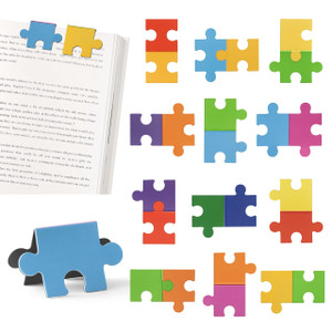 Set of 12 Colorful Magnetic Bookmarks Back to School Book Markers Clips First Day of School Classroom Office Stationery Supplies Teachers Reward Gift