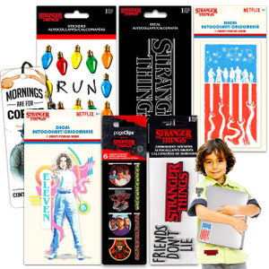 Stranger Things Office and School Supplies Set - Bundle with 6 Pc Page Clips, Phone Decals, Stickers, and Bookmark Page Marker | Stranger Things Offi