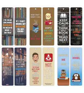Creanoso Humorous Sayings Bookish Bookmarks for Men & Women (30-Pack)  Stocking Stuffers Gift for Bibliophiles, Book Worms, Book Lovers  Party Sup