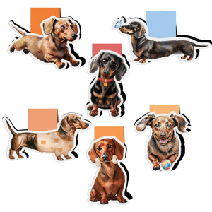 6pcs Dachshund Magnetic Bookmarks Dog Bookmarks Dachshund Gifts for Dachshund Lovers Dachshund Office School Supplies Stuff