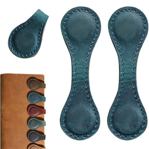 Genuine Leather Magnetic Bookmarks,Leather Page Clip Buckles Reading Supplies,Gift for Booklovers Readers Writers Poets (Brown)