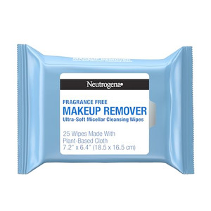 Neutrogena Fragrance-Free Makeup Remover Wipes, Daily Ultra-Soft Micellar Cleansing Wipes Gently Remove Oil & Waterproof Makeup, Hypoallergenic, Made