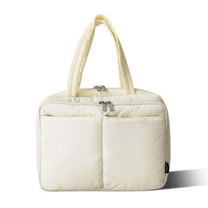 TAIZEAL Bible Cover Case for Women, Lightweight Puffy Tote Bible Bag, Study Supplies with Zippered Pocket, Gift for Women and Girls - Beige