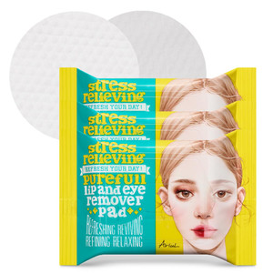 Ariul Stress Relieving Purefull Lip & Eye Remover Pads  Gently Removes Stubborn Makeup, Hydrating & Soothing Formula, Korean Skincare with Natural I