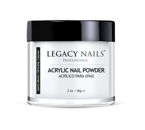 Legacy Nails Professional CLEAR ACRYLIC POWDER - 56g / 2oz. - High-Quality, Fast-Drying Formula for Nail Extensions, Sculpting & Overlays, Salon-Grad
